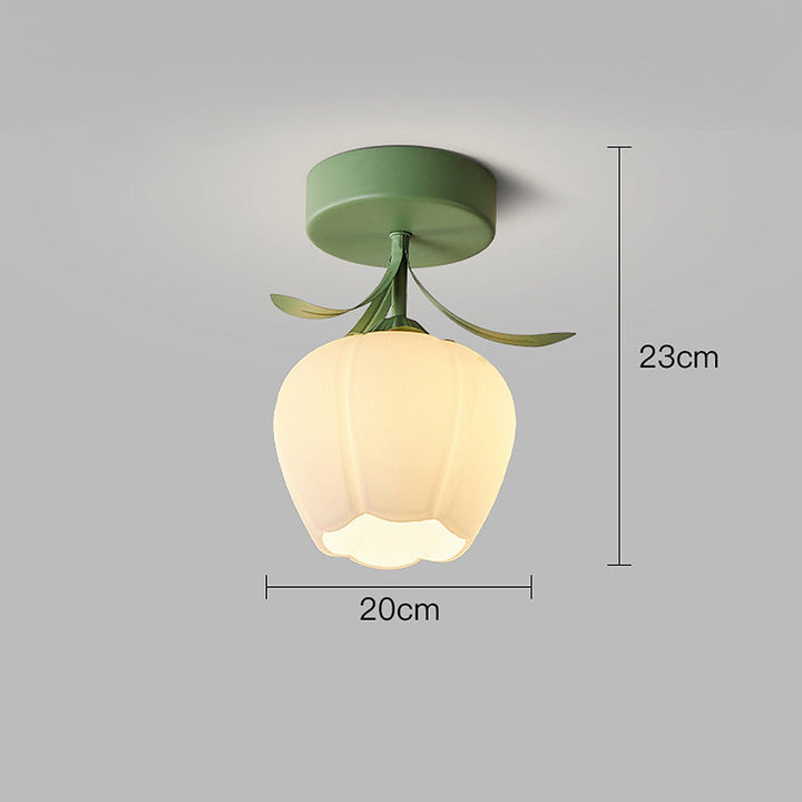 Skanto | Taklampe med blomstret glasskjermdesign