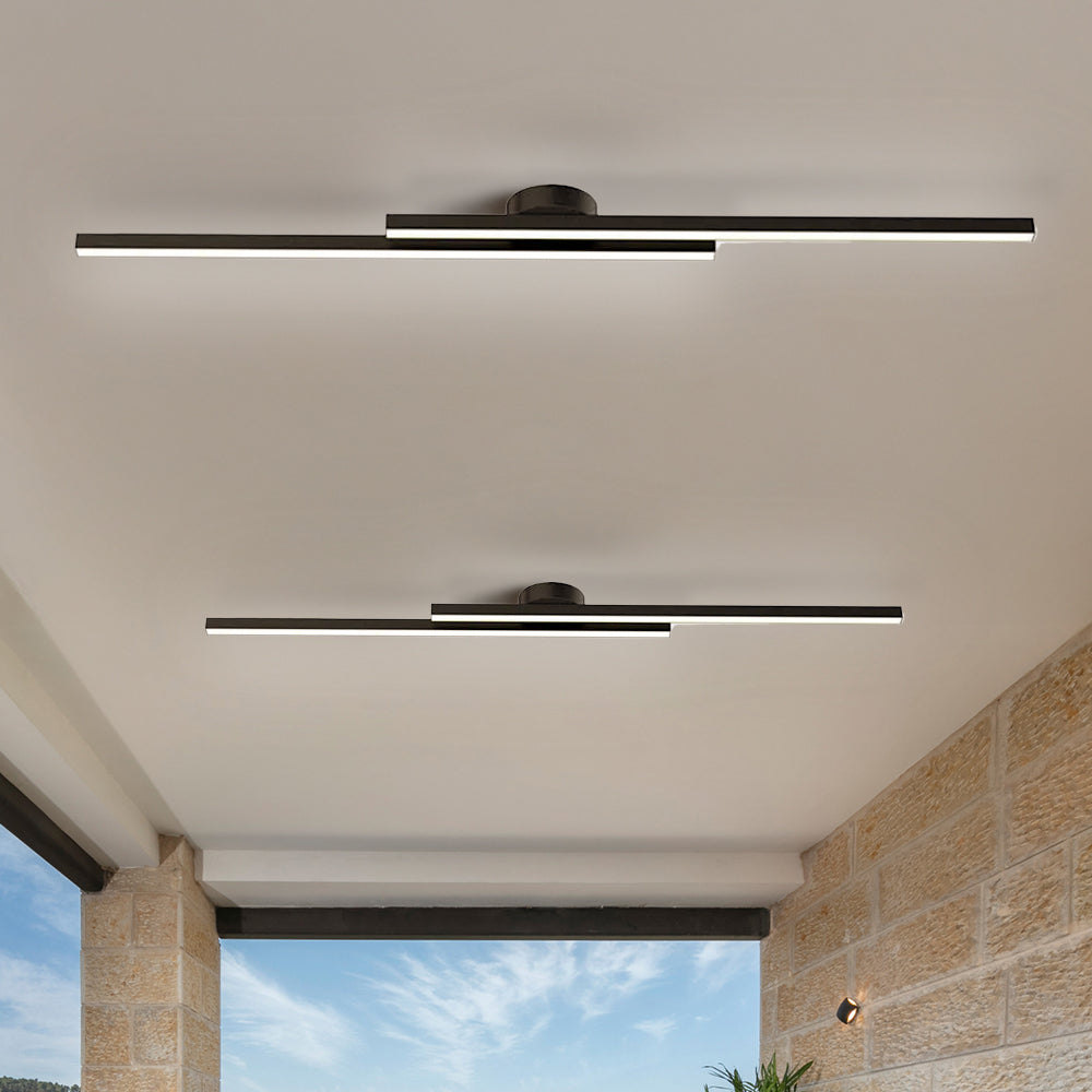 Skanto | Moderne Aluminium Semi Flush Mount LED Taklampe | Minimalistisk Design for Stue. Soverom & Gang
