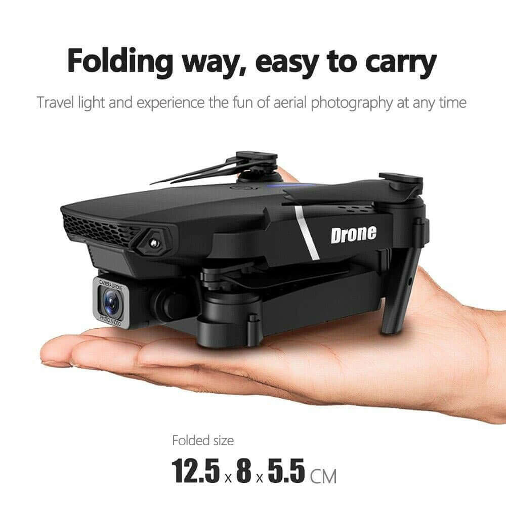 Skanto | med Kamera Svart 4K Profesjonell HD Kamera WIFI FPV RC Quadcopter Sammenleggbar Helikopter