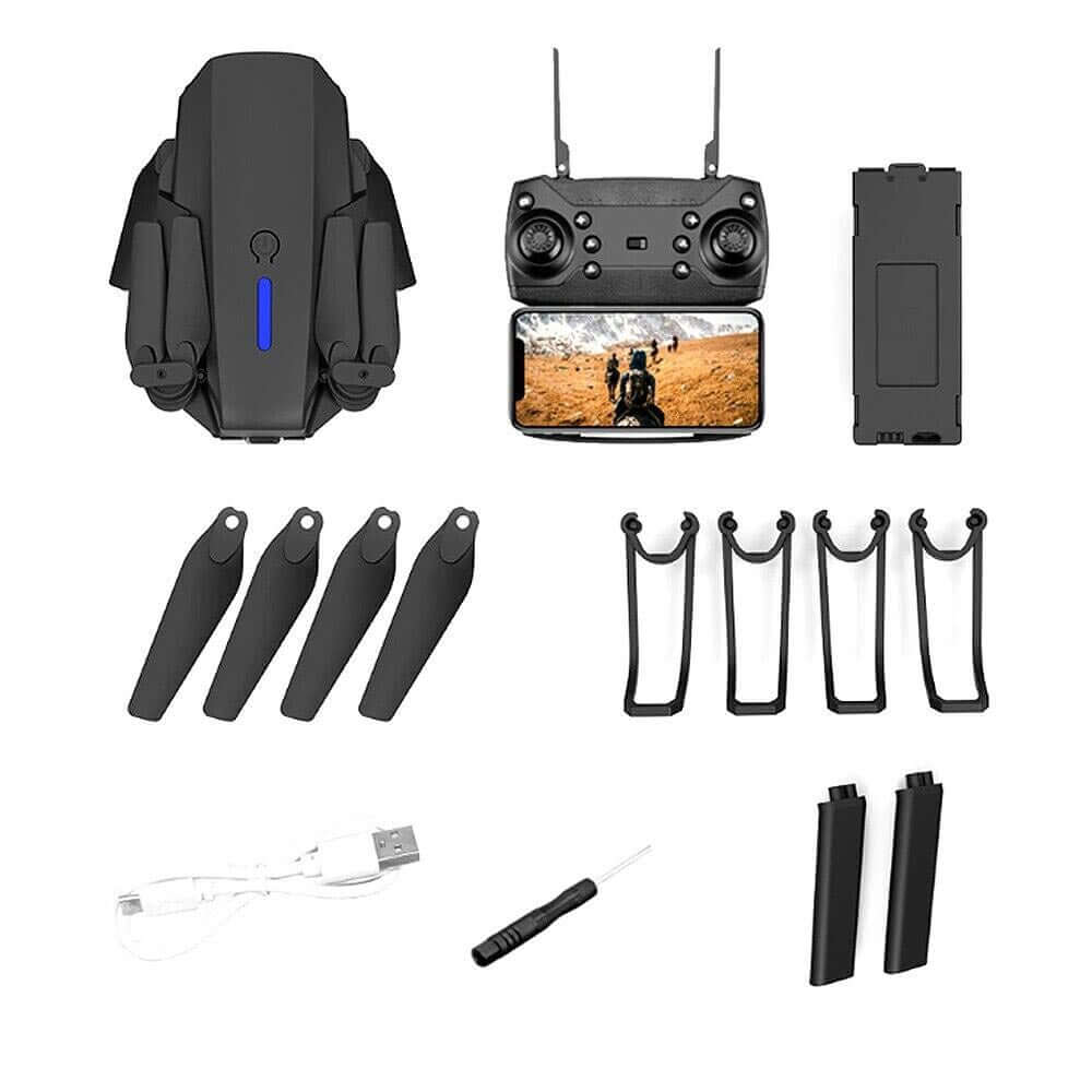 Skanto | med Kamera Svart 4K Profesjonell HD Kamera WIFI FPV RC Quadcopter Sammenleggbar Helikopter