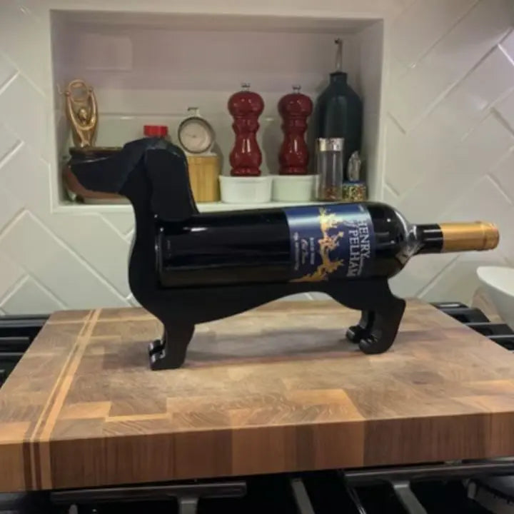 Dachshund vinflaskeholder – Unik, dekorativ vinholder