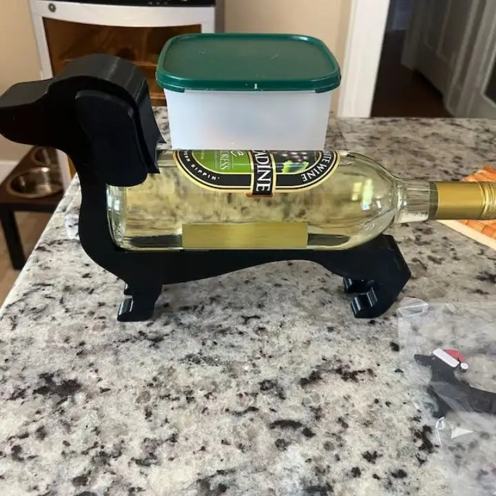 Dachshund vinflaskeholder – Unik, dekorativ vinholder