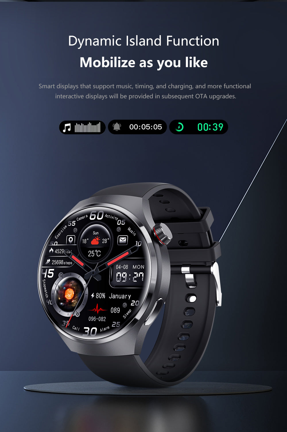 Skanto |  Gt4 Pro Smartwatch For Menn: Ip68 Nfc Gps Tracker, Amoled 360*360 Hd-Skjerm, Hjertefrekvens, Bluetooth-Samtale Begrenset Utgave