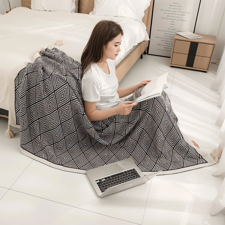 Skanto | GeoComfort Fleece Tepper – Myk, lett polyester med moderne trykk