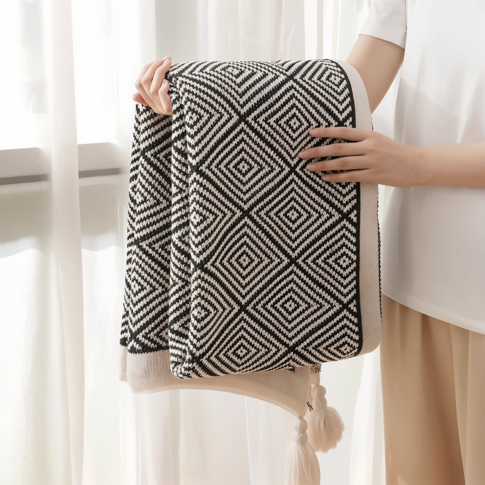 Skanto | GeoComfort Fleece Tepper – Myk, lett polyester med moderne trykk