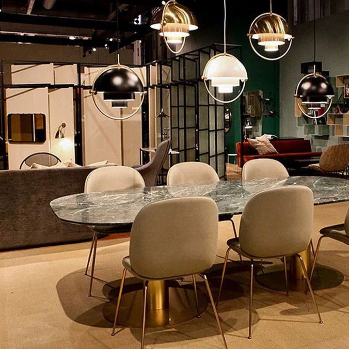 Moderne dansk jern pendellampe – minimalistisk industriell design for spisestue og stue | Skanto