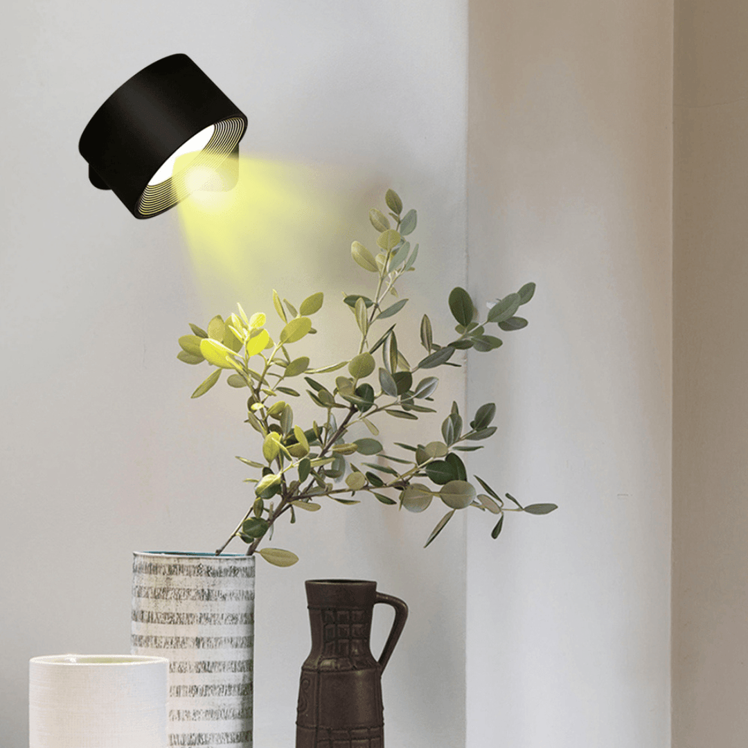 Trådløs Vegglampe – 360° Justerbar og Oppladbar LED-belysning (USB)