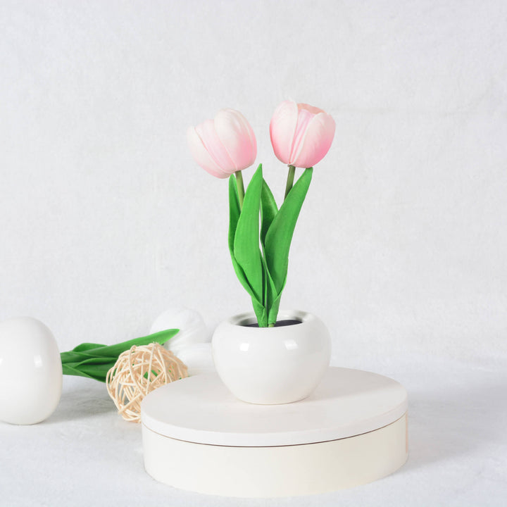 Skanto | Moderne Kreativ Simulering Tulipan Peony LED Nattlys Bordlampe