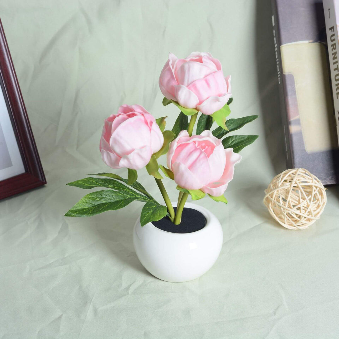 Skanto | Moderne Kreativ Simulering Tulipan Peony LED Nattlys Bordlampe