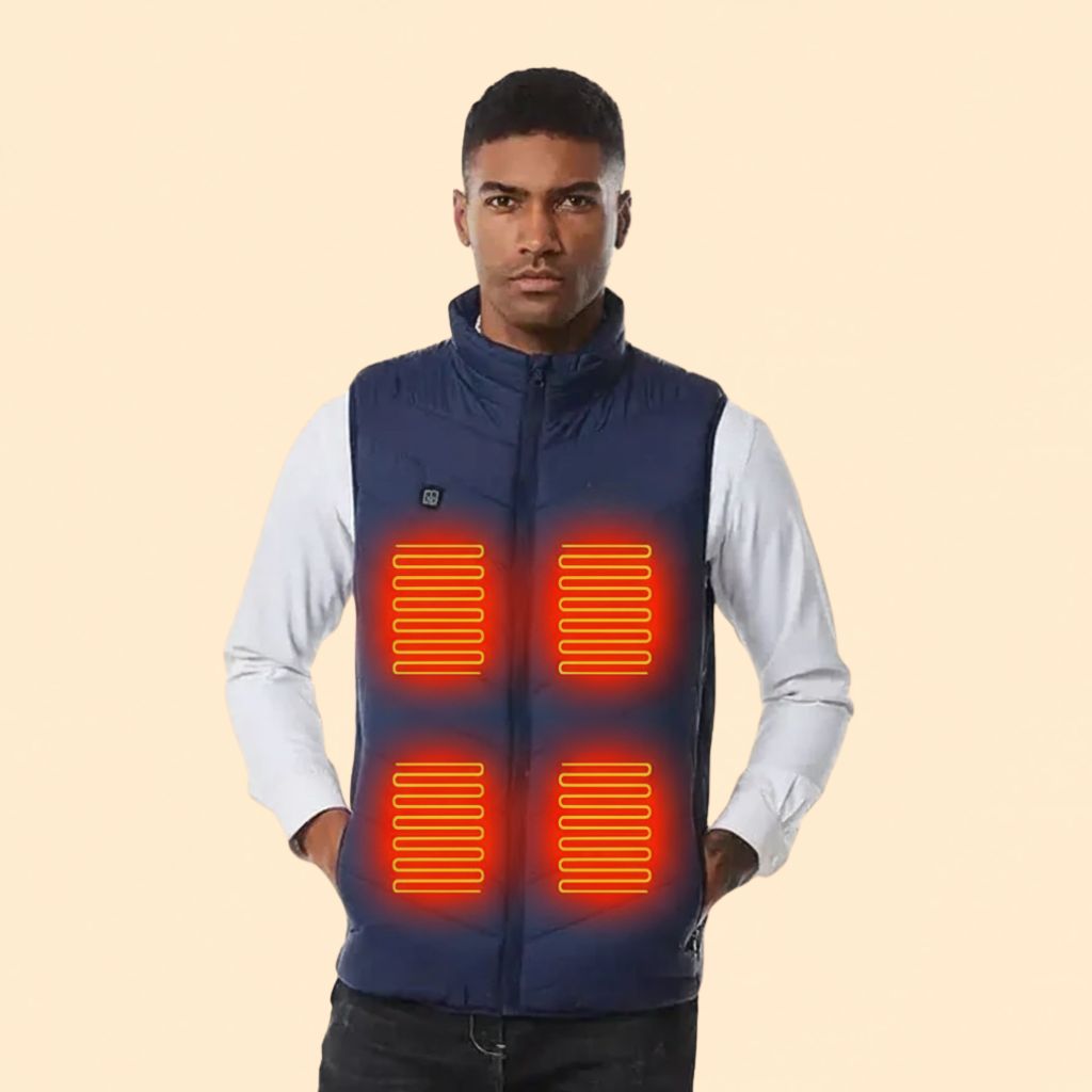 Skanto | Termisk oppvarmet vest | Isolert, designet for fotturer, reise og hverdagsbruk | Damers og herrers oppvarmet vest