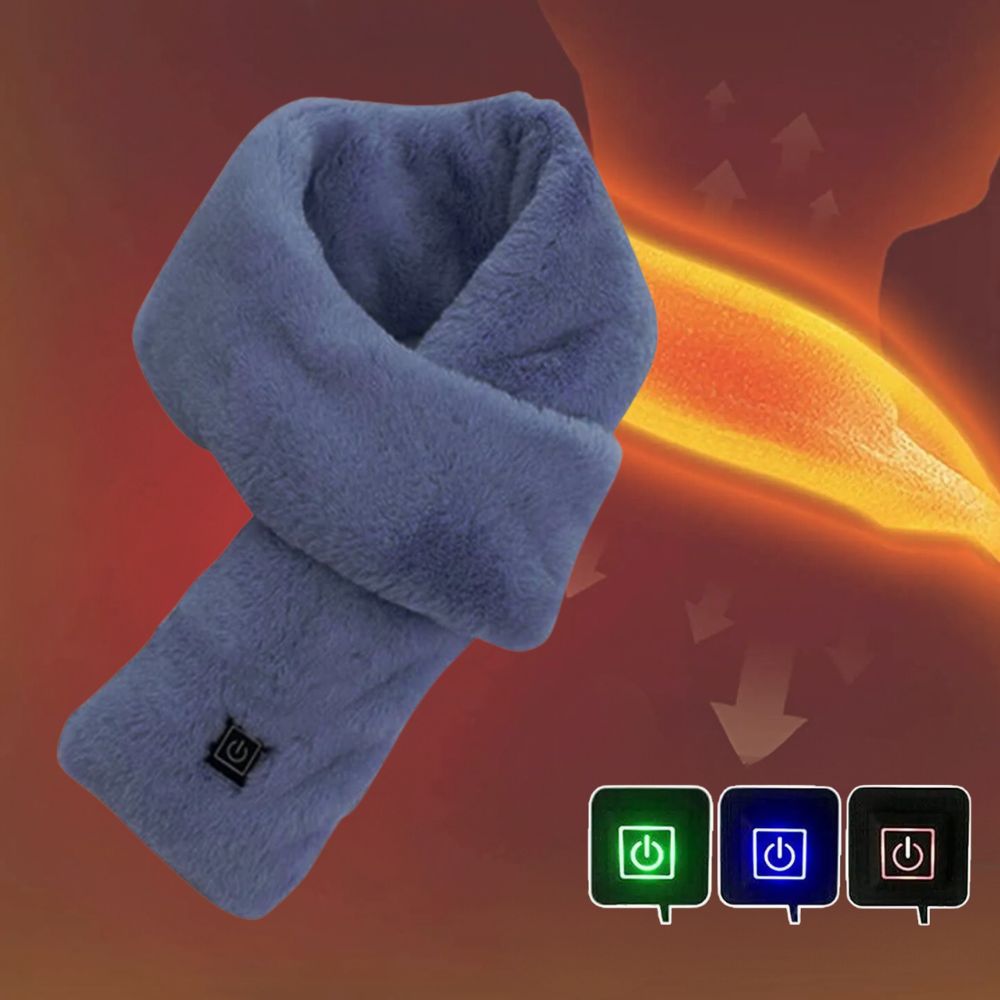Skanto | Oppvarmet Fuskepels Skjerf UK – Oppladbart USB Vinter Skjerf, Myk Termisk Halsvarmer