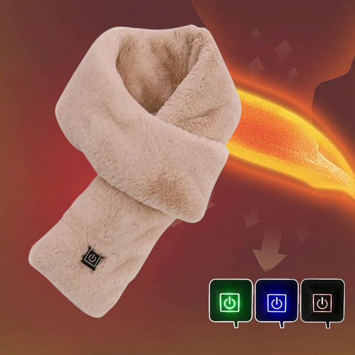 Skanto | Oppvarmet Fuskepels Skjerf UK – Oppladbart USB Vinter Skjerf, Myk Termisk Halsvarmer