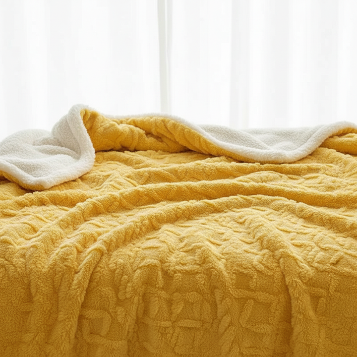 Skanto | WarmHome Vinterpledd – Luksus Lamull Fleecepledd med Dobbeltsidig Design