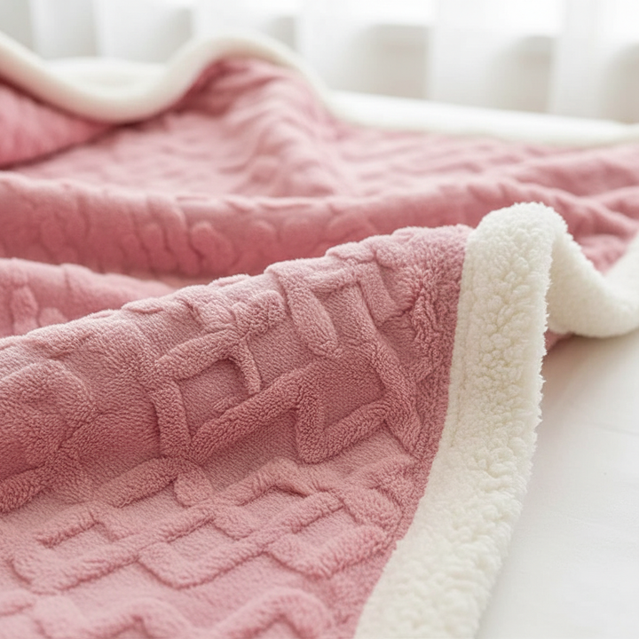 Skanto | WarmHome Vinterpledd – Luksus Lamull Fleecepledd med Dobbeltsidig Design
