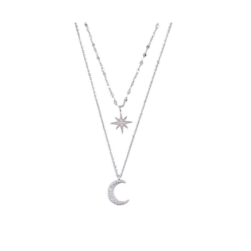 Skanto | Dobbel måne halskjede for eleganse og romantikk