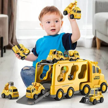 Skanto | Dobbel-dekker leketruck med mini-biler og musikk