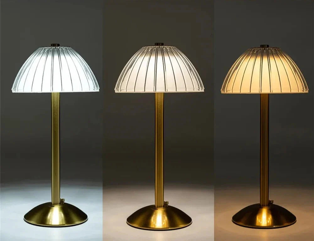 Trådlamp LED bordlampe med dimmefunksjon – Øyevennlig nattbordlampe for stue og soverom | Skanto