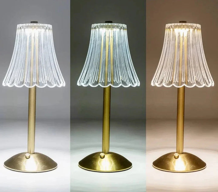 Trådlamp LED bordlampe med dimmefunksjon – Øyevennlig nattbordlampe for stue og soverom | Skanto