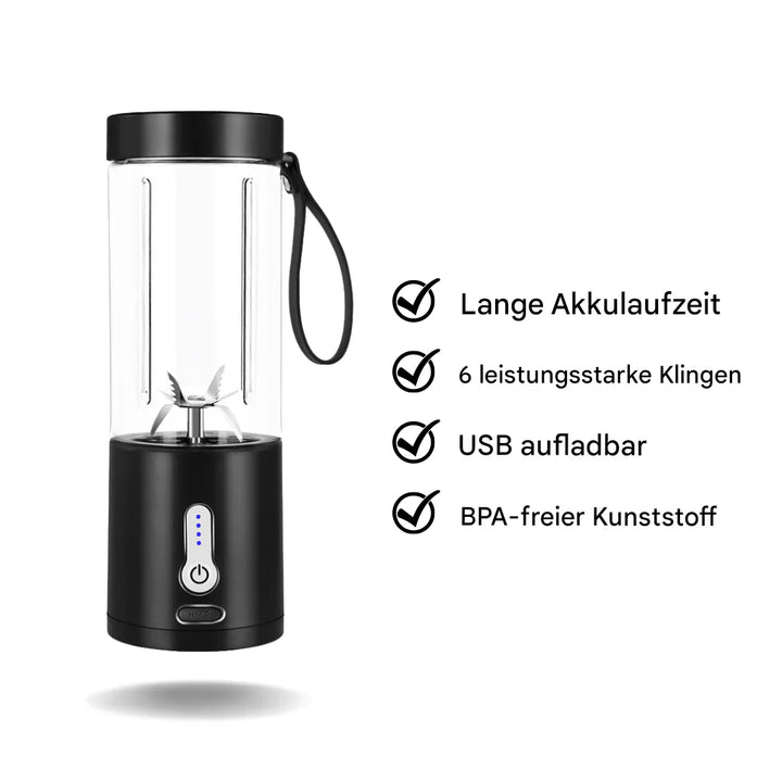 Skanto | Bærbar Smoothie Maker med 6 Kraftige Kniver – Kompakt Blender for På Farten