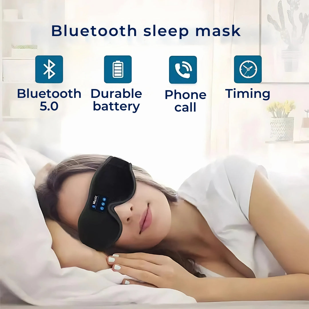 DreamSounds Bluetooth Søvnmaske med innebygde hodetelefoner | for reise - meditasjon - lyse blokkering komfort Skanto