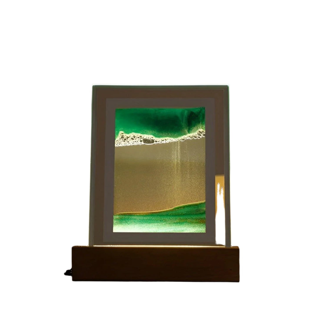 Hypnotisk Sand Kunst Lampe med Beroligende LED Lys Skanto