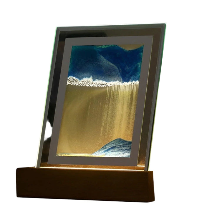 Hypnotisk Sand Kunst Lampe med Beroligende LED Lys Skanto