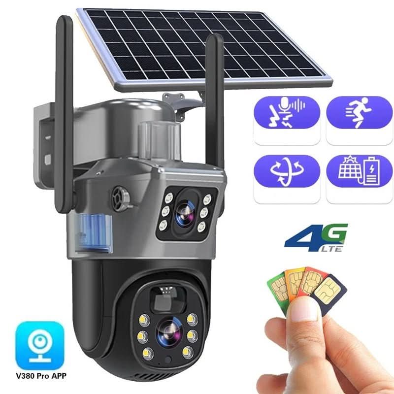 Skanto | Trådløst overvåkingskamera med solcellepanel og 360° appkontroll