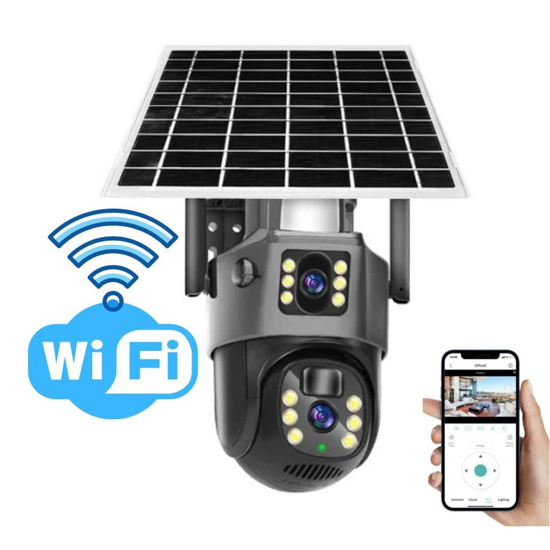 Skanto | Trådløst overvåkingskamera med solcellepanel og 360° appkontroll