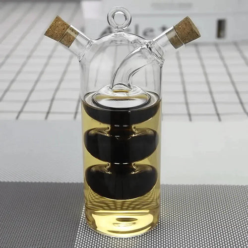 Skanto | Olje- og eddikdispenser – Dobbel glassflaske for stilfull servering og oppbevaring