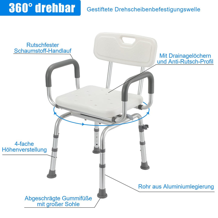 Dusjstol Dusjkrakk 360° rotérbar | Skanto
