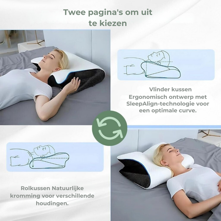 DreamAlign Ortopedisk Pute – Luksus Minnepute for Nakkesmerter & Alle Sovestillinger