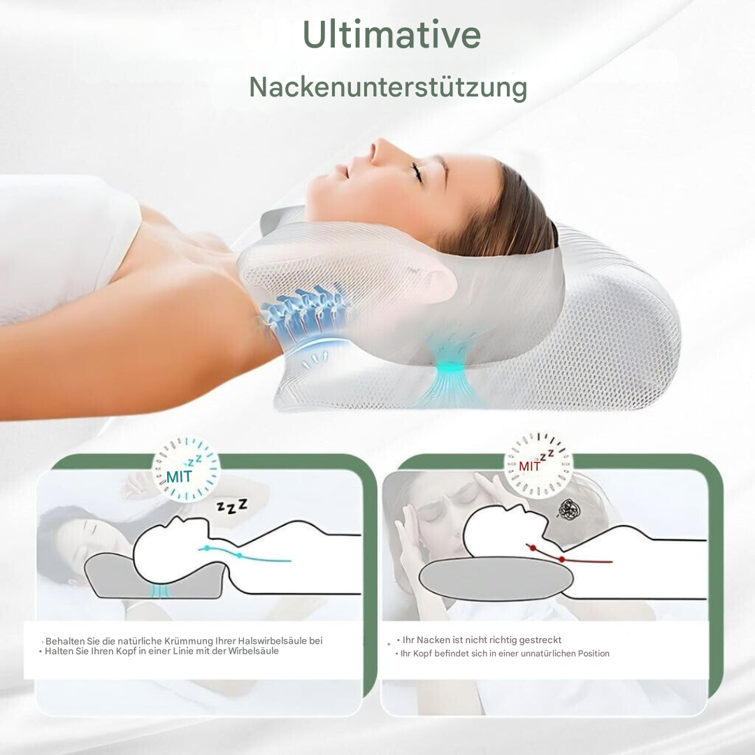 RelaxNek Ergonomisk Minne Skumpute – Støtte for Nakke og Rygg | Skanto