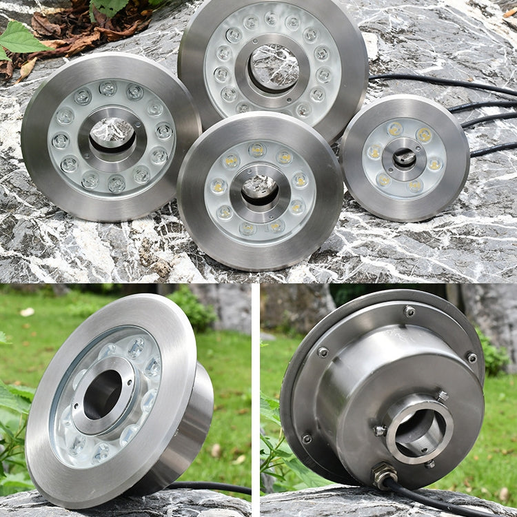 18W Landskap Fargeforandringsring LED Rustfritt Stål Undervannsfontenelys (Fargerik)