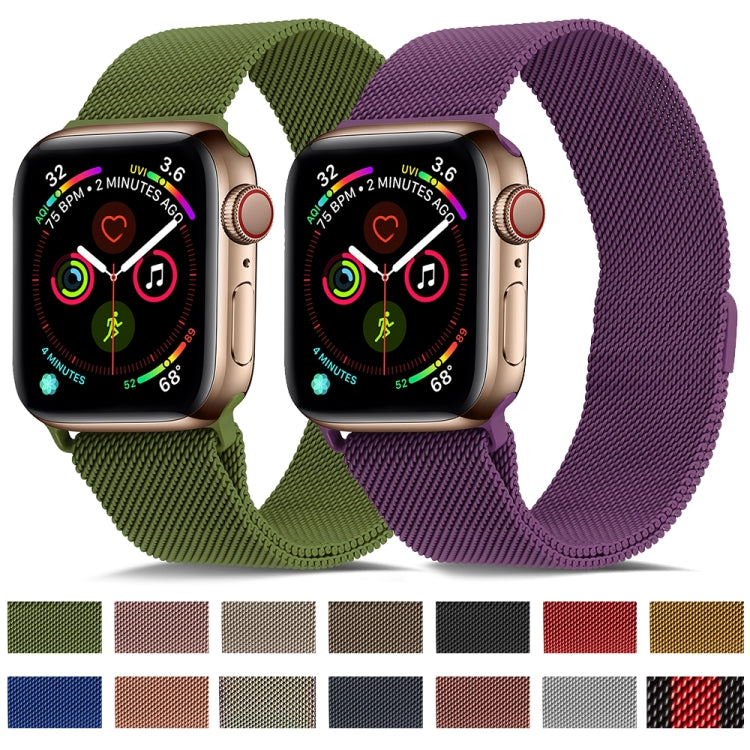 Skanto | Frerndorf | Milanese rustfritt stål klokkerem for Apple Watch Series 9&8&7 41mm / SE 3&SE 2&6&SE&5&4 40mm / 3&2&1 38mm (Brun)