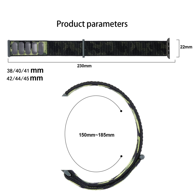 Skanto | Frerndorf | Nylon Loop Klokkerem for Apple Watch Ultra 49mm & Watch Ultra 2 49mm / Series 9 & 8 & 7 45mm / SE 3 & SE 2 & 6 & SE & 5 & 4 44mm / 3 & 2 & 1 42mm (Rosa Kamuflasje)