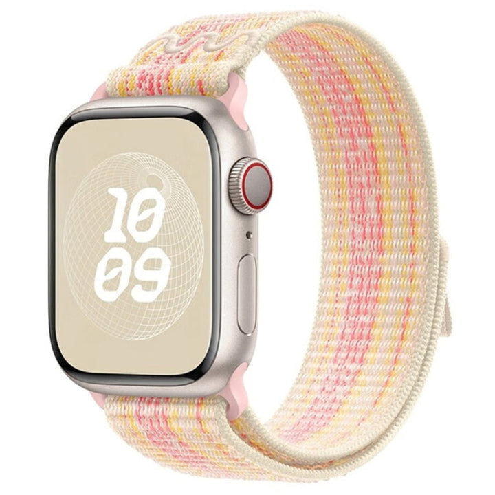 Skanto | For Apple Watch Series 5 40mm Loop Nylon Klokkerem (Starlight Gul Rosa)