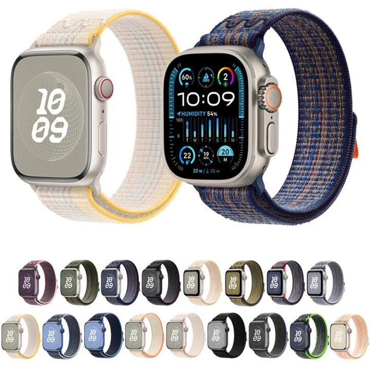 Skanto | For Apple Watch Series 5 40mm Loop Nylon Klokkerem (Starlight Gul Rosa)
