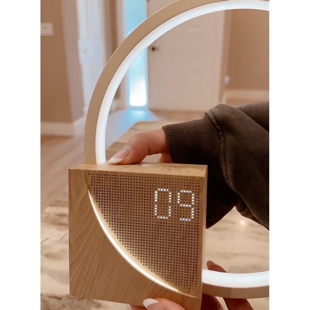Skanto | Smart Snooze – Soloppgangssimulerende vekkerklokke med dimbar berøringslampe og beroligende lyder