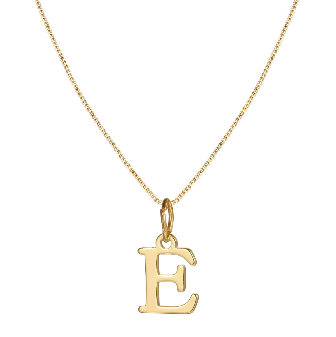 Skanto | 14k Minimal Serif Initial Halskjede
