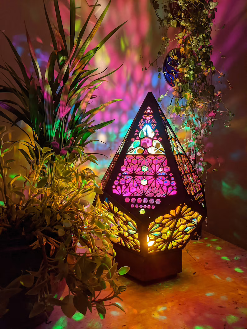 Skanto | Glassmosaikkstil LED Bordlampe - LumiAura
