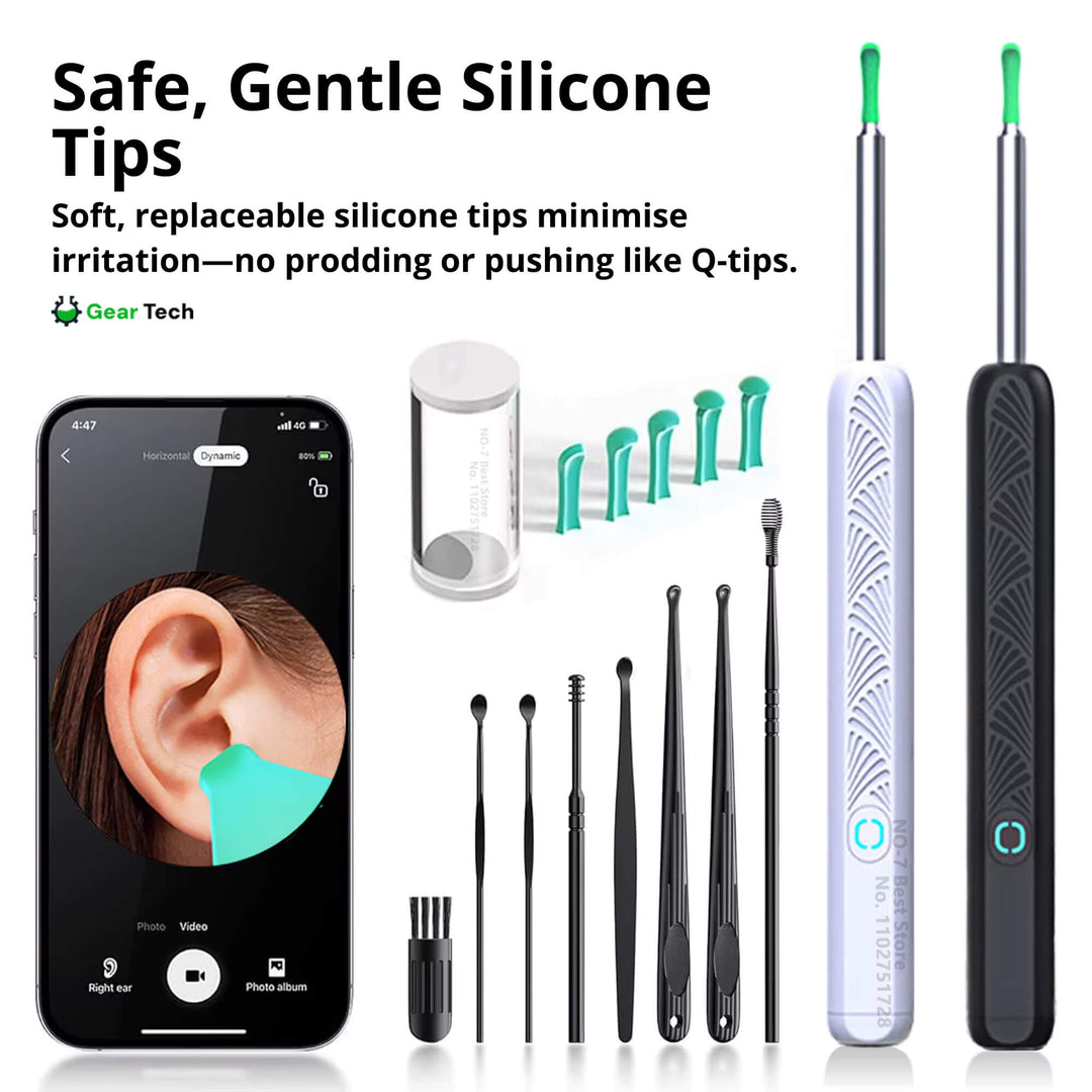 Skanto | EarScope Pro Ørevoksfjerner Kit | Høyoppløselig Kamera & LED Lys for Sikker Hjemmebruk