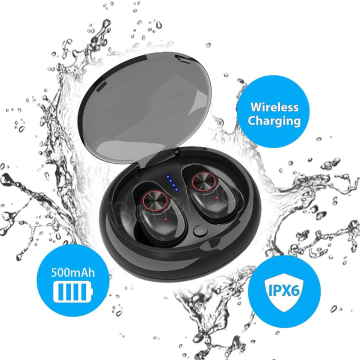 Trådløse In-Ear Hodetelefoner Bluetooth V5.0 (svart) | Skanto
