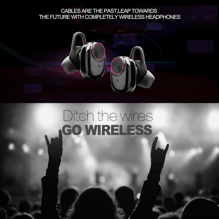 Trådløse In-Ear Hodetelefoner Bluetooth V5.0 (svart) | Skanto