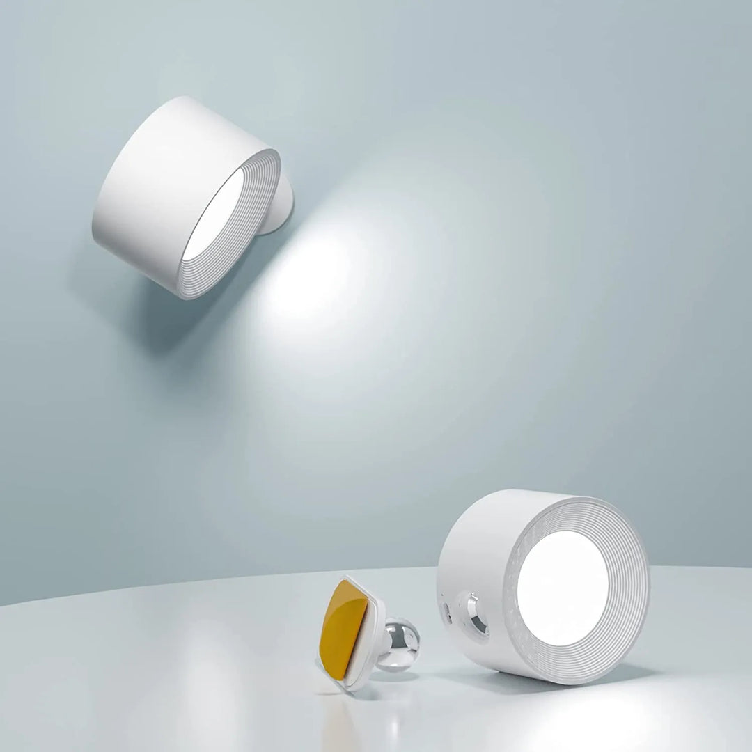 Skanto | Spotlight Trådlampe - 360° Rotasjon, Dimmbar, Oppladbar Vegglampe