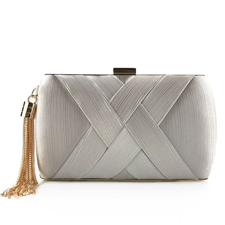 Bellavine Satin-Abendclutch | Luxuriöse Quastenhandtasche für Hochzeiten, Galas og elegante Abende