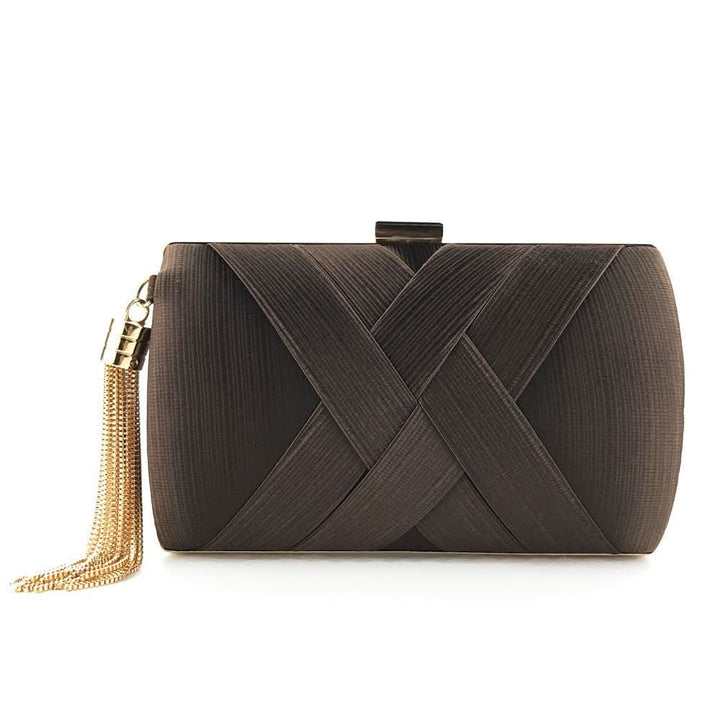 Bellavine Satin-Abendclutch | Luxuriöse Quastenhandtasche für Hochzeiten, Galas og elegante Abende