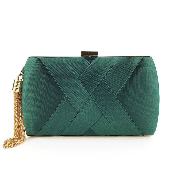 Bellavine Satin-Abendclutch | Luxuriöse Quastenhandtasche für Hochzeiten, Galas og elegante Abende