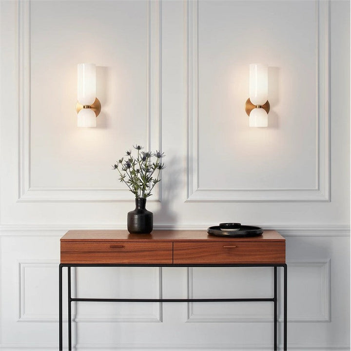 Skanto | Glassvegglys med dobbel lampe_design