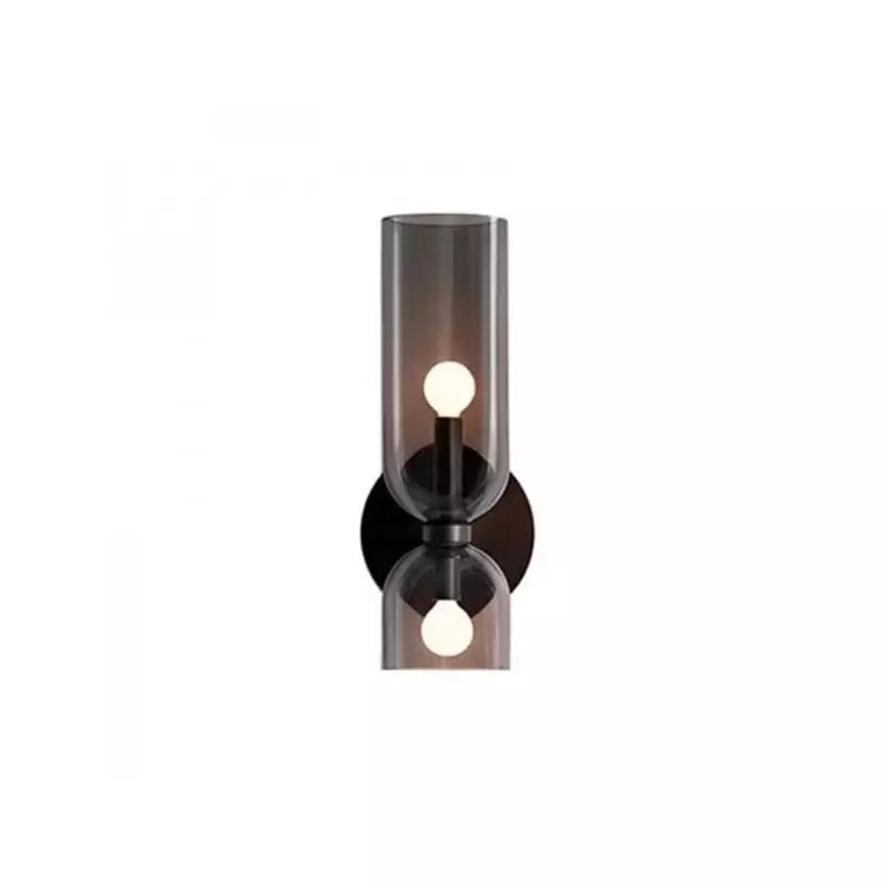 Glaswandleuchte med Doppellampen-Design