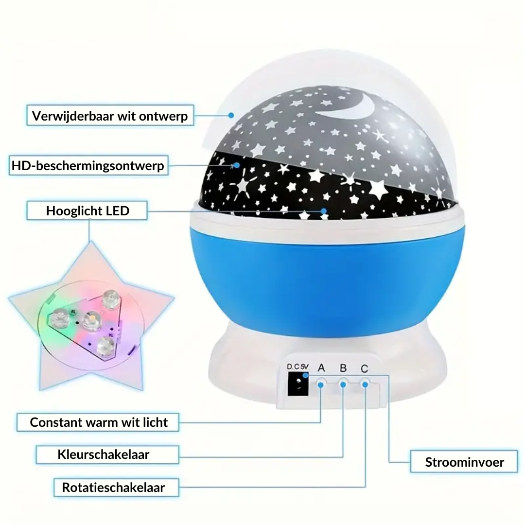 DreamStar - Fortryllende Stjerneprosjektor for Barn | Skanto